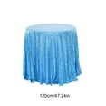 thumbnail image 3 of TIMIFIS Polyester Nappe en, Nappe Ronde de Décoration Intérieure Pailletée Mariage Pailletée pour Fêtes de Mariage 47X47 Pouces dans une Variété de Couleurs, 3 of 6