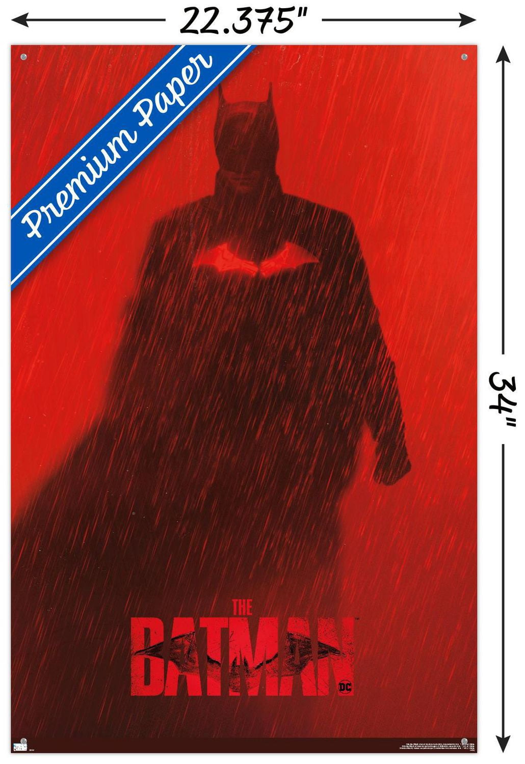 DC Comics Movie The Batman - Batman Teaser One Sheet Wall Poster, 14.725" x 22.375"