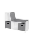 thumbnail image 1 of RiverRidge® Home Book Nook Collection Storage Bench with Cubbies in White for Kids with 2-Piece Taupe Bins, 1 of 4