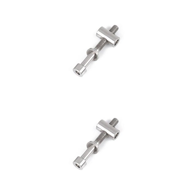 QualitChoice Siège en Alliage Post Fixation Amovible Portable Anti-Rouille Vis Extérieur Sport Cyclisme Remplaçant Pièces Argent M5x40 2Set