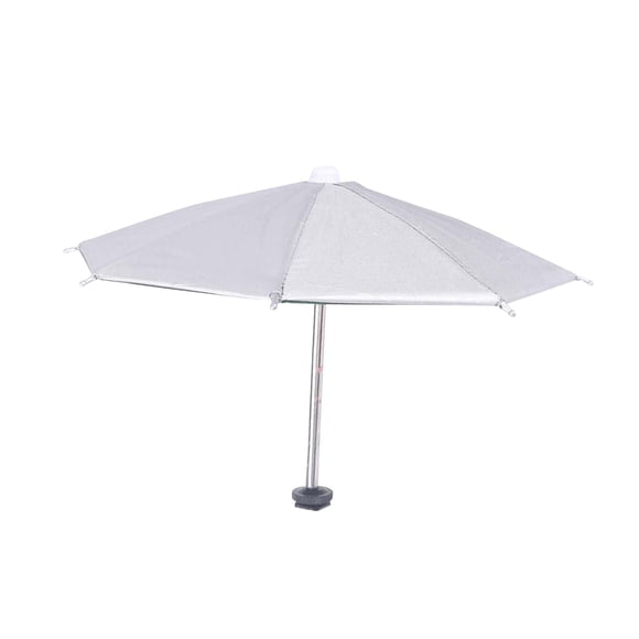Yinanstore 27cm Umbrella for Camera with Hot Shoe Mount Shade Protector Multipurpose Photography Accessories Waterproof Rain Cover Silvery