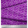 thumbnail image 2 of Soimoi Purple Cotton Poplin Fabric Triangle Geometric Print Sewing Fabric Yard 56 Inch Wide, 2 of 3