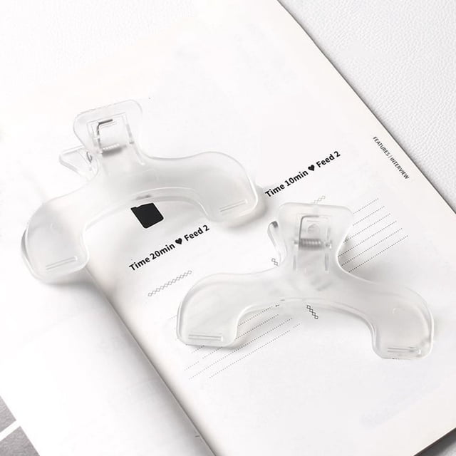 Yhmxh Home Decor Home Accessories Unique Bao Gai Head Transparent Bookmark Clip Stylish And Functional For Students Fixed Book Clip