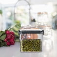thumbnail image 4 of Food Storage Glass Square Containers for Kitchen with Lids – Airtight Transparent Jars for Fresh Keeping Snack Grain Dried Fruit and Storage, 4 of 7