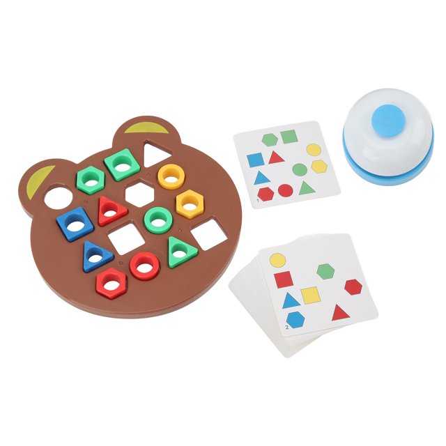 Jeu d'Association de Formes Jeu de Correspondance Géométrique Plateau d'Association de Formes Jeu d'Association de Formes avec Clochette Jeu d'Association de Formes pour Enfants Jeu d'Association de Formes pour Enfants avec Clochette Plateau d'Association de Formes Géométriques Couleur