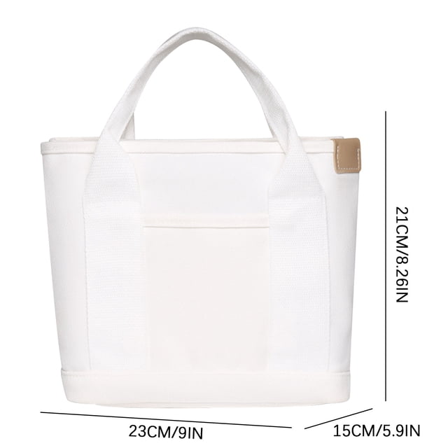 Agiferg Sac en Toile Mode Sac Fourre-Tout Sac de Rangement Sac à Main à Multiples Poches Sac à Poignée
