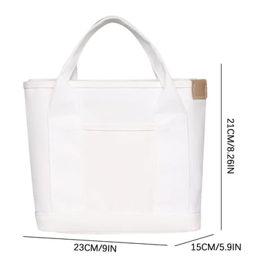 Agiferg Sac en Toile Mode Sac Fourre-Tout Sac de Rangement Sac à Main à Multiples Poches Sac à Poignée
