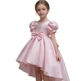 thumbnail image 1 of HXWCHs Robe Fille Élégante en Satin Dos Nu Robe de Concours pour Filles Performance sur Scène et Rose Pâle 3-4 Ans, 1 of 6