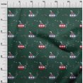 thumbnail image 2 of oneOone Polyester Lycra Teal Green Fabric Submarine & Fish Ocean Craft Projects Decor Fabric Printed By The Yard 56 Inch Wide, 2 of 4