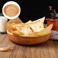 thumbnail image 2 of Thinsony Wicker Woven Round Snack Fruit Bowl Rattan Food Organizer Tray 22x4cm 1Set, 2 of 6