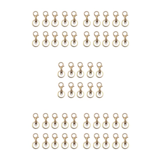 Maytalsory 10pcs Metal Carabiners Lobster Claw For Keychain - Strong And Functional Accessories For Easy Key KC Gold 5Set