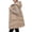 Khaki, variant on IMENGL Fall winter hooded zipper pocket loose sleeveless thickened coat vest, Black XL, Size M-3XL