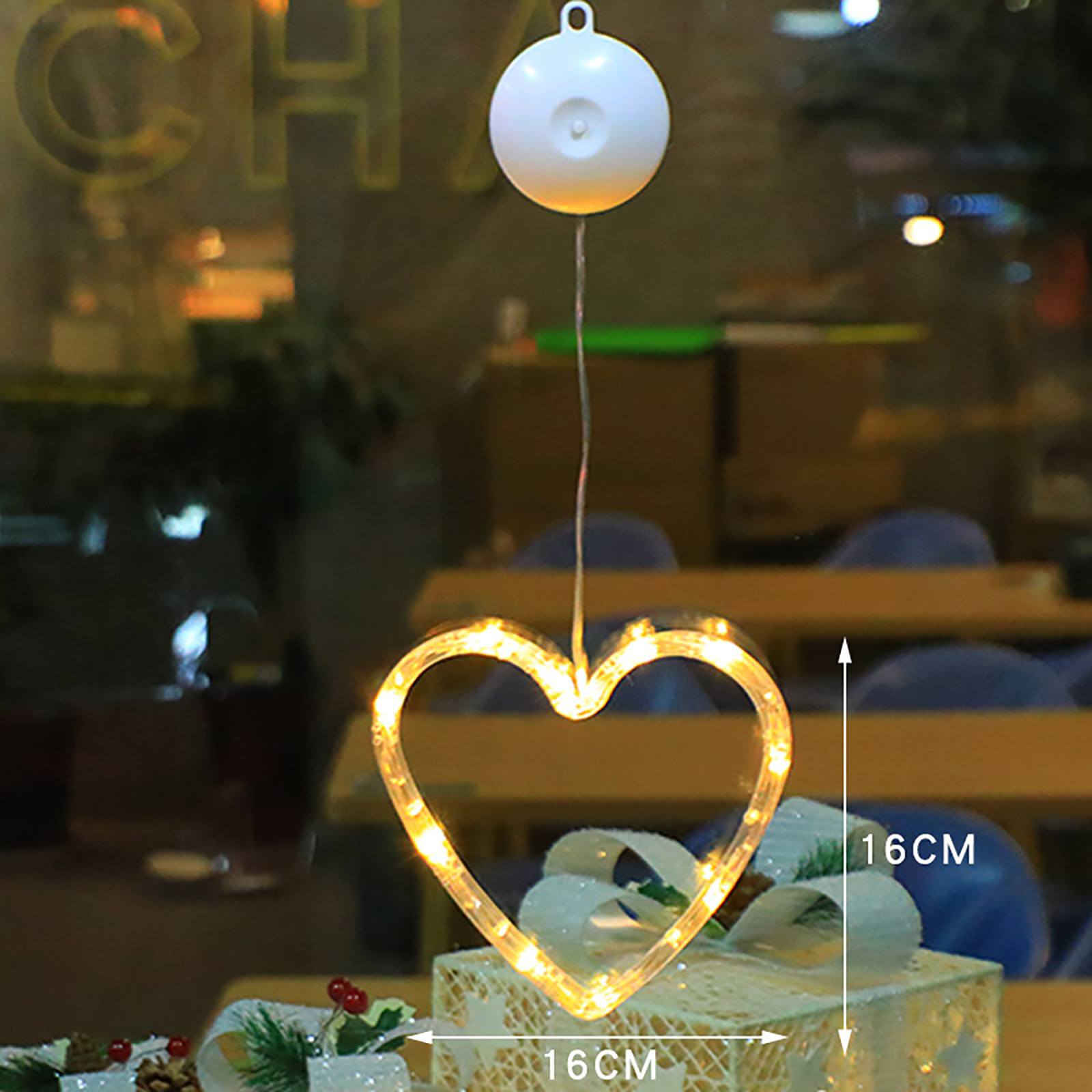 Nilvkv LED Decorative Lights Christmas Suction Cup Lights Popularlight String Curtain Lighting Colorful Light String