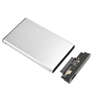 Pièce jointe du disque dur, 6Gbps Transfert de taux de prise et de jouer facile d'installation disque dur Case pour 2.5 1 cm SSD HDD argent