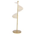 thumbnail image 4 of Tnarru Scarf Display Rack Floor Display Stand Stable Stand Decor with 30 Hanger Rods Spiral Scarf Holder for Headbands Boutique Home Gold, 4 of 8