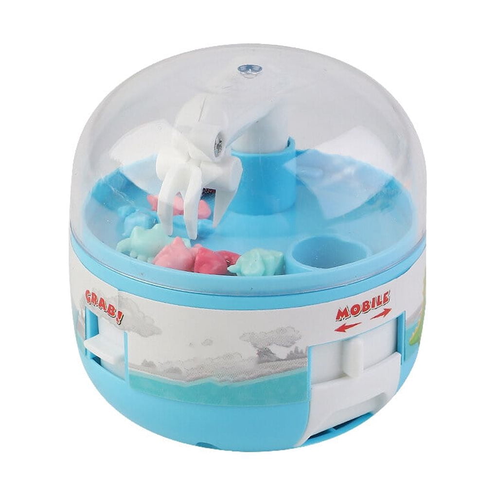Mini Claw Machine Portable Reusable Household Developmental Festival Christmas Game Toy Animal Grabbing Machines Christmas Festival Gift Plaything Blue
