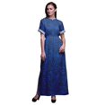 thumbnail image 1 of Bimba Rayon Triangle Geometric Womens Printed Side Slit SummerDressLong Maxi Gown-Medium, 1 of 6