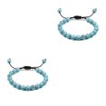 thumbnail image 4 of Decodeary Stackable Collection Bracelet For Men And Women Natural Gemstones Beads Minimalist Bracelet For Women Beads Bracelet Black line+lightblue 2Set, 4 of 6