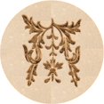 thumbnail image 1 of Ahgly Company Tapis d'Intérieur Lavable à la Machine, Carré, Transitionnel, Bronze Brun, Tapis de Zone, 3 Pieds Carré, 1 of 7