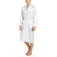 thumbnail image 4 of HBFAGFB Peignoir Homme Léger à Manches Longues Robe de Nuit avec Lien Peignoir Doux Vêtement de Nuit Pyjama Blanc Taille g, 4 of 7