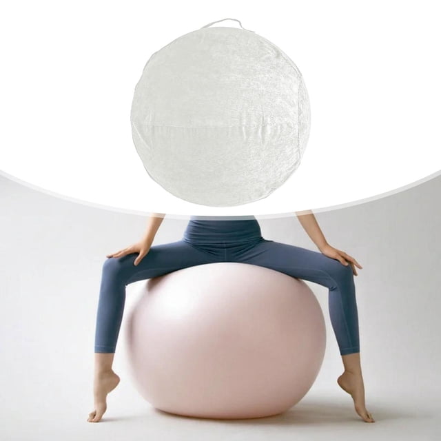Yoga Ball Cover Balance Ball Cover Lightweight Foldable for Home Use Exercise Ball Cover Sitting Balls Chair Protector Protective Ball Cover 55cm. Made of corduroy material, wear-resistant and breathable, with firm stitched sewing for durability. Features a portable handle for easy carrying and storage. Ideal for protecting exercise balls from dust and punctures. Cover only, ball not included.