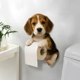 thumbnail image 4 of Porte-papier pour Chien Distributeur de Rouleaux de Papier Hygiénique Amusant Porte-Rouleau de Papier de Toilette Support de Rangement pour Rouleaux en Forme d'Animal Imprimé 3D Support Décoratif Mural pour Papier de Toilette pour Salle de Bain Cuisine Tapis de Séchage en Silicone, 4 of 4