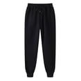 thumbnail image 2 of Yuyuzo Plus Size Sweatpants for Women Thick Workout Jogging Pants Elastic Waist Drawstring Solid Color Trackpants, 2 of 3
