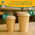 thumbnail image 4 of ECO SOUL 100 Pack 16 oz Disposable Coffee Cups with Lids Eco-Friendly, Biodegradable, Compostable, Leak-free & Sturdy To Go Hot D, 4 of 9