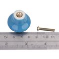 thumbnail image 4 of 5pcs Durable Round Ceramic Kitchen Cupboard Cabinet Drawer Door Knobs Pull Handles - Size S (Blue), 4 of 4