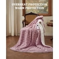 thumbnail image 2 of 84x90 Heated Throw Blanket with Thick Tufted Cable Pattern,10 Heat Levels&10Timer Settings,Electric Throw with Intelligent Temperature Control,Machine Washable,Fast Heating，Pink, 2 of 9