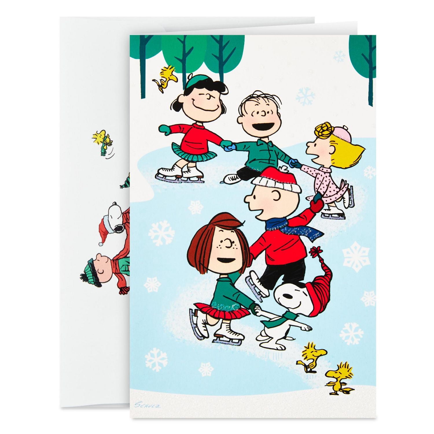 Connections from Hallmark Boxed Christmas Cards (Peanuts Gang Ice Skating), 24 ct.