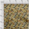 thumbnail image 2 of oneOone Polyester Spandex Dark Mustard Fabric Abstract Floral Craft Projects Decor Fabric Printed By The Yard 56 Inch Wide, 2 of 5