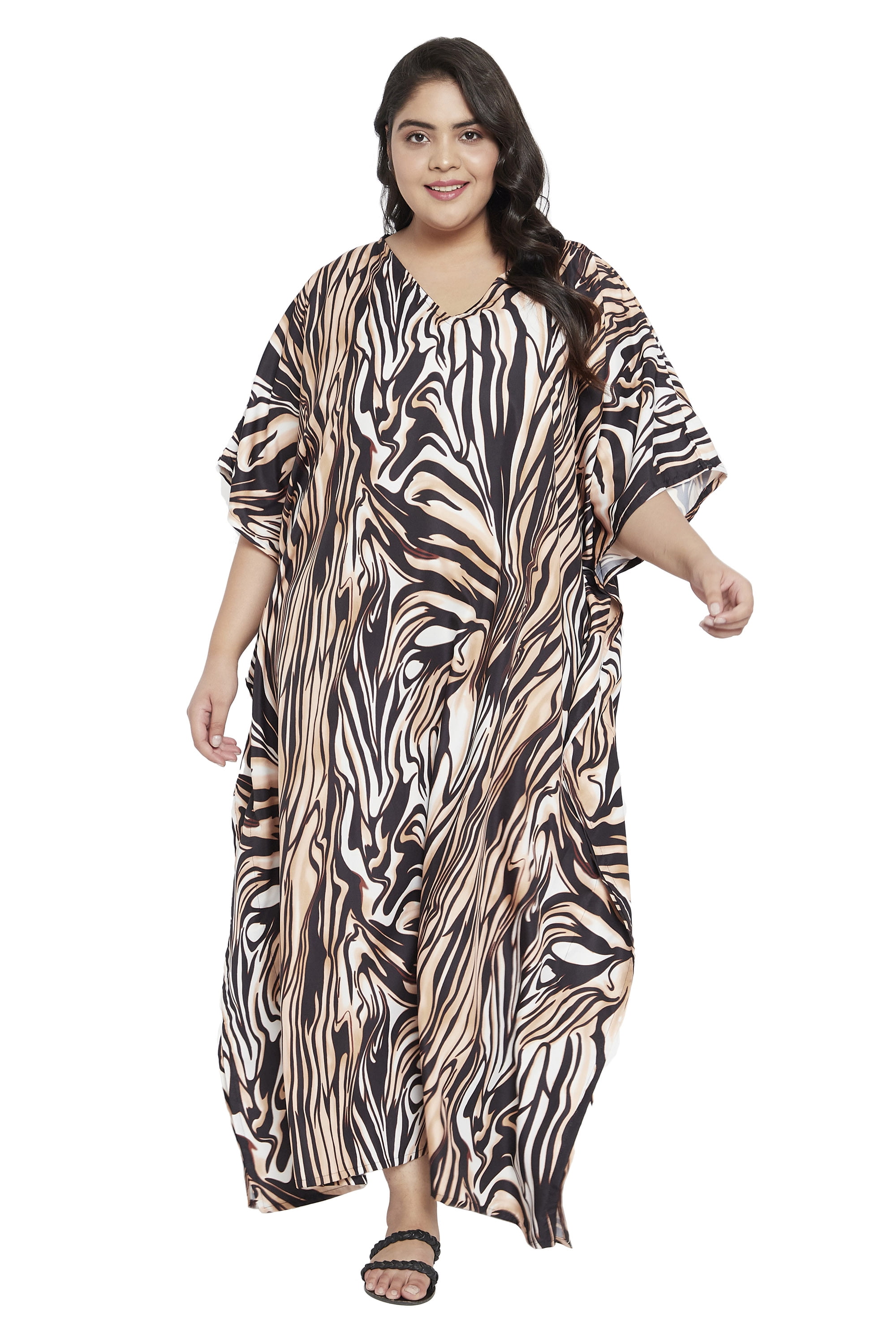 Caftans Longs pour Femmes Grande Taille Robe Caftan Robe de Soirée Fête Été Plage Robe d'Été Manches Kimono Longues Robes Décontractées en Ligne