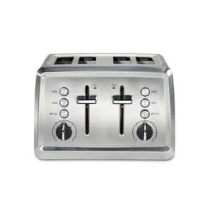 Hamilton Beach 4 Slice Toaster with Extra-Wide Slots, Bagel Setting, Toast Boost, Slide-Out Crumb Tray, Auto-Shutoff & Cancel Button, Stainless Steel (24798)
