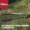 thumbnail image 3 of Hyper Tough 20V Li-ion Cordless String Trimmer and Sweeper Combo Kit, K1018, 3 of 4