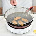 thumbnail image 4 of Strainers2 Frying Pan Guard Fine Mesh Cover Strainer Grease Guard With Handle Household Frying Pan, 4 of 7