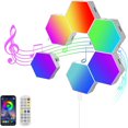 thumbnail image 1 of CNKOO Panneau Mural Hexagonal à DEL - Lumière de Jeu Modulaire Hexagonale RVB pour Application Intelligente avec Musique, Panneaux en Nid d'Abeilles Synchronisés, Lumières Hexagonales pour Chambre à Coucher, Chambre d'Enfant, 1 of 10