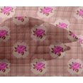 thumbnail image 4 of oneOone Viscose Chiffon Fabric Check|Leaves & Rose Floral Printed Craft Fabric BTY 42 Inches Wide, 4 of 4