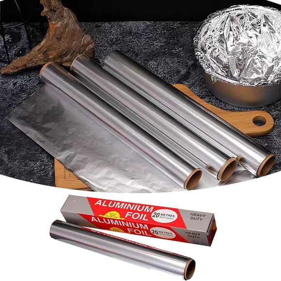 Riforla 20M Aluminum Foil Heavy Duty Restaurant Thickened Aluminum Foil Paper Bakeware Silver One Size