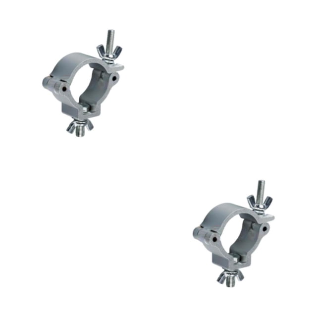 tamizeot Versatile Lighting Hook Mount for Club Exhibition Event Alloy Wrap Around Clamp Silver Master 2Set