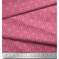 thumbnail image 3 of Soimoi Pink Heavy Canvas Fabric Arrow & Diamond Geometric Decor Fabric Printed Yard 58 Inch Wide, 3 of 5