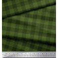 thumbnail image 2 of Soimoi Green Poly Georgette Fabric Check Check Print Fabric by the Yard 42 Inch Wide, 2 of 2