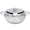 thumbnail image 3 of Deep Frying Pot Stainless Steel Frying Pan with Thermometer Lid Kitchen Cookware FryerS 2.2L 20CM, 3 of 14