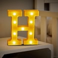 thumbnail image 1 of TopLLC Christmas Decor LED Letter Lights Sign Light Up For Home Party Wedding Decoration Light Up Letters Alphabet Letter Sign Battery Powered For Christmas Birthday Party Decoration warning light, 1 of 4