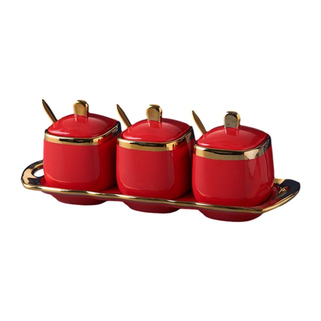 maskred Organisateur de Cuisine Simplifiez la Routine de Cuisson avec Rangement Ordonné Conteneurs de Stockage Étanches Rouge Chinois