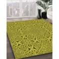 thumbnail image 3 of Ahgly Company Tapis d'Intérieur Ronds Transitionnels Vert Olive Lavables à la Machine, 4 Pieds Rond, 3 of 7