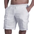 thumbnail image 1 of Solid Color Cargo Pants for Men‘s Summer Style  Slim Fit Casual Shorts, 1 of 6