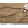 thumbnail image 3 of Soimoi Brown polyester Crepe Fabric Artistic Leaves Print Sewing Fabric Yard 52 Inch Wide, 3 of 3