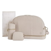 Hannah & Sophia Weekender Diaper Bag Set, Oat Milk