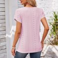 thumbnail image 4 of Timegard Hauts d'Été pour Femmes, Oeillets, Col Rond, Blouse à Manches Courtes Pétale, Chic Décontracté, Hauts Amples, 4 of 7